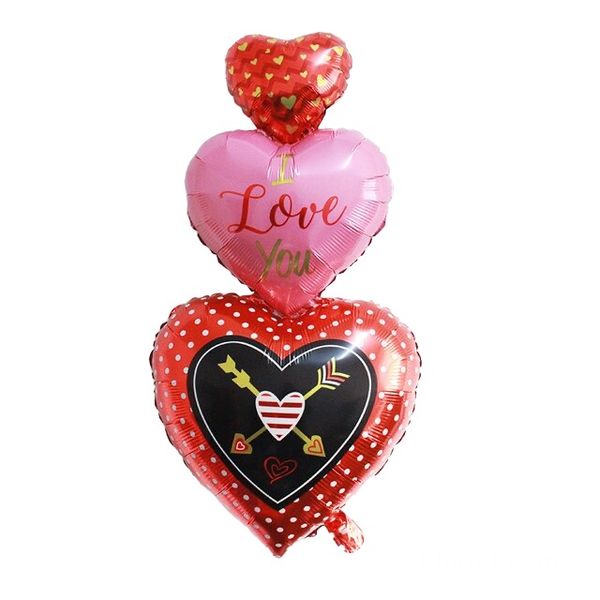 Heart Foil Balloon - Red, Pink and Gold
