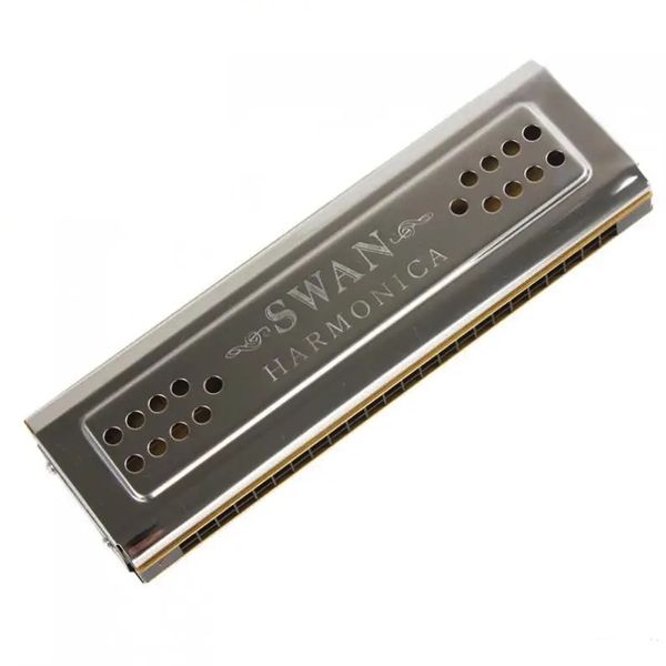 Swan Chromatic Finish Harmonica Large Size with 96 Notes
