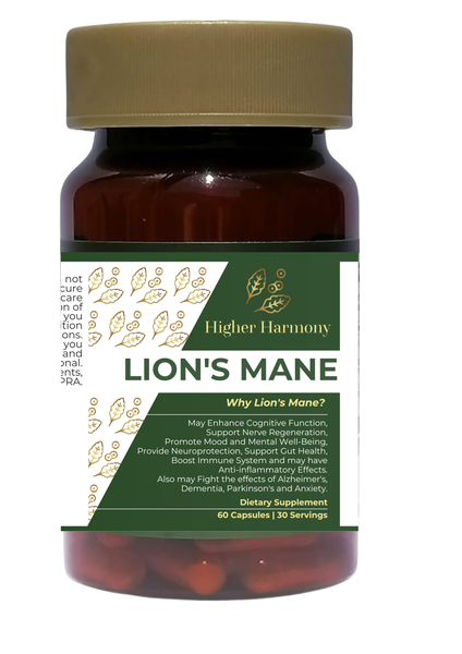 100% Pure Lion's Mane 1000mg 60 Capsules