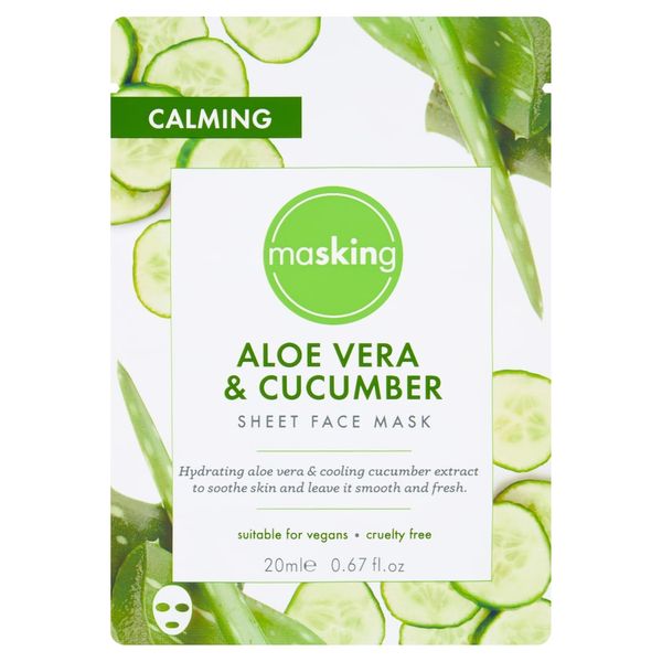 Masking Aloe Vera &amp; Cucumber Sheet Face Mask 20ml