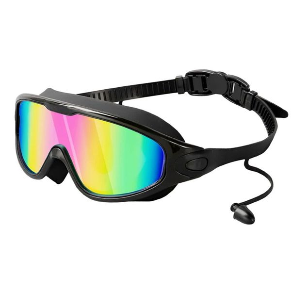 Adult Electroplated Wide View Anti Fog&amp;UV Swim Goggles with Earplug