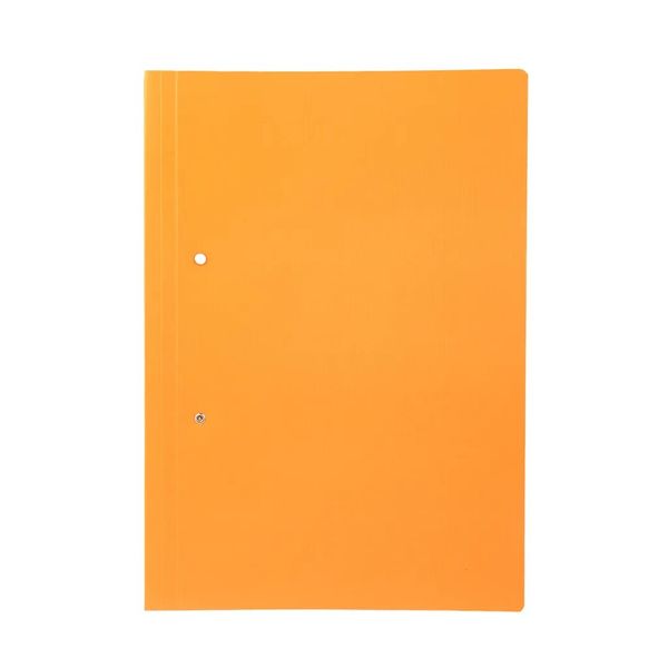 Croxley Accessible Spring Clip File Foolscap Pastel - Orange x 3
