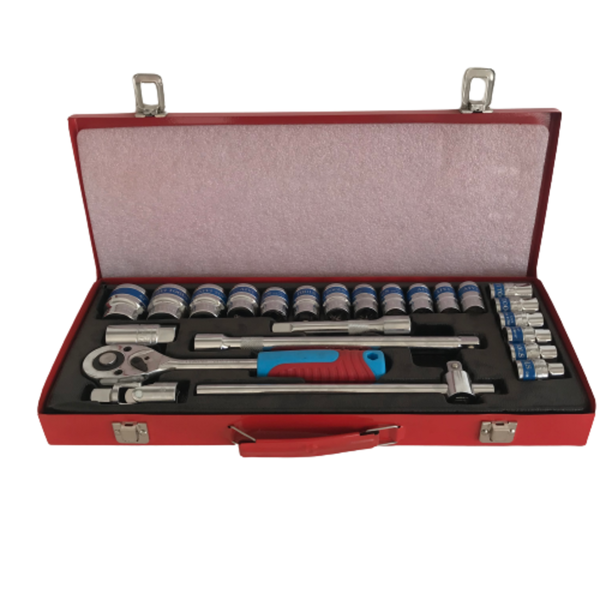 24 Piece 1/2" socket set (Red Iron Box?