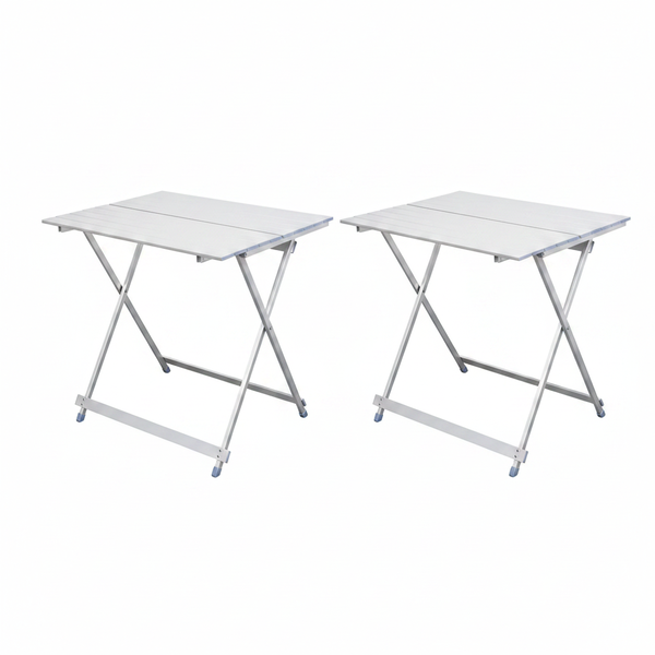 Kaufmann Large Aluminium Folding Table for Outdoor Use, 700mm - 2 Pack