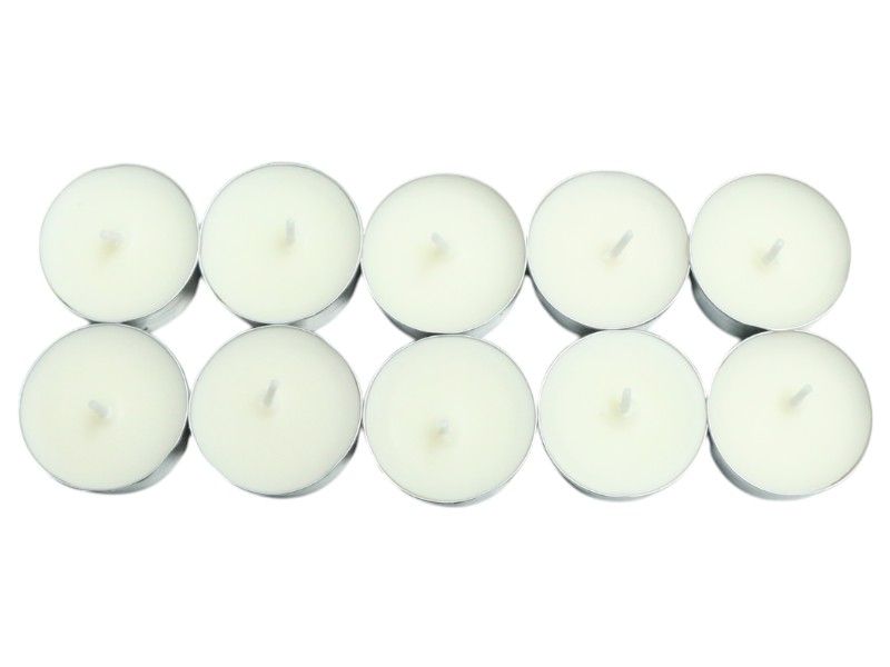 Tealight Candles Burning Time 3.5hr Fragrance Moss Amber Green - 10-Piece