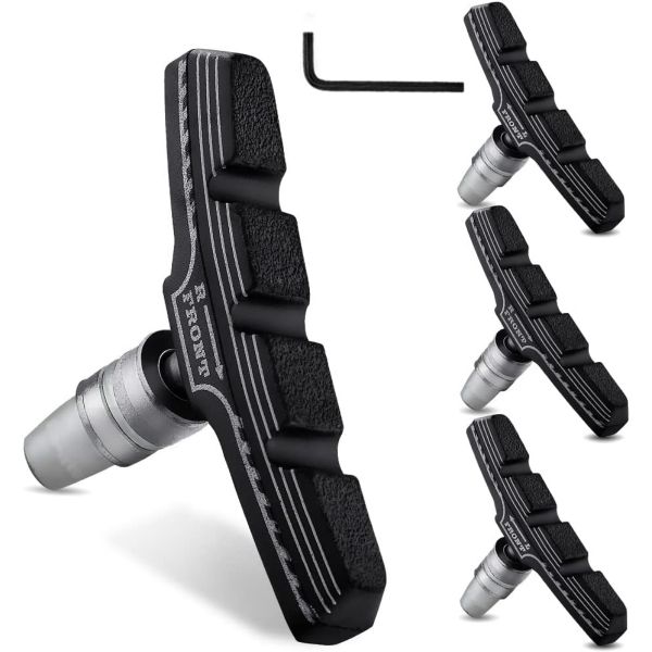 QYNIAL 4-Piece Premium V-Brake Pads Set With Wear Indicator