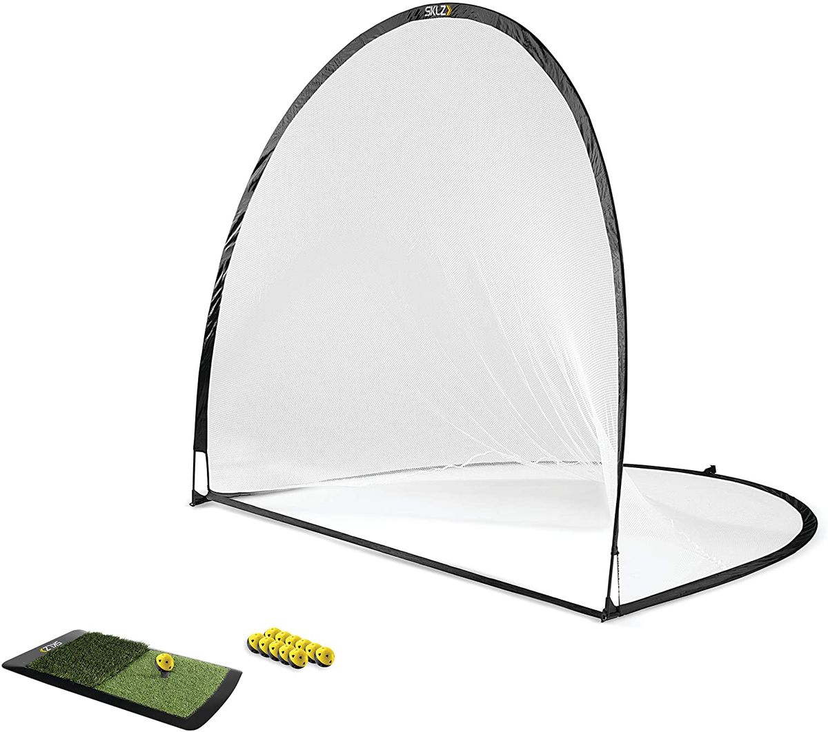 SKLZ Home Golf Driving Range Kit with Net, Golf Balls, Launch Pad, and