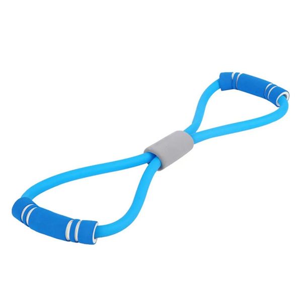 8 Shape Pull Rope Resistance Band Rubber with Foam Handles Stretch Elastic