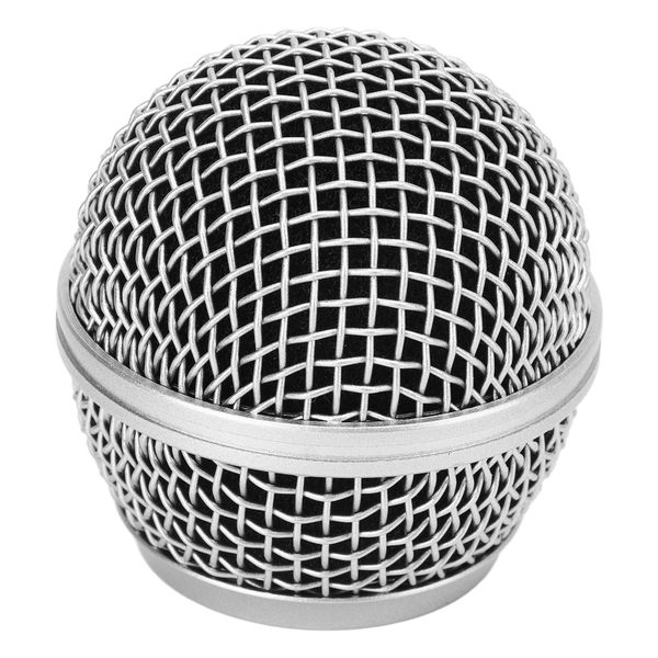 Metal mic grill - with pop filter (singing)
