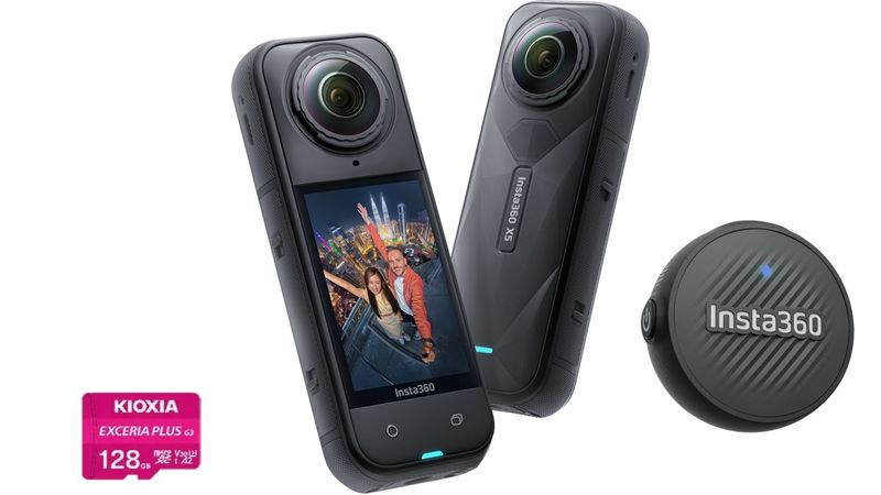 Insta360 X5 Standard Bundle 8K 360 Camera with Mic Air &amp; 128GB microSD