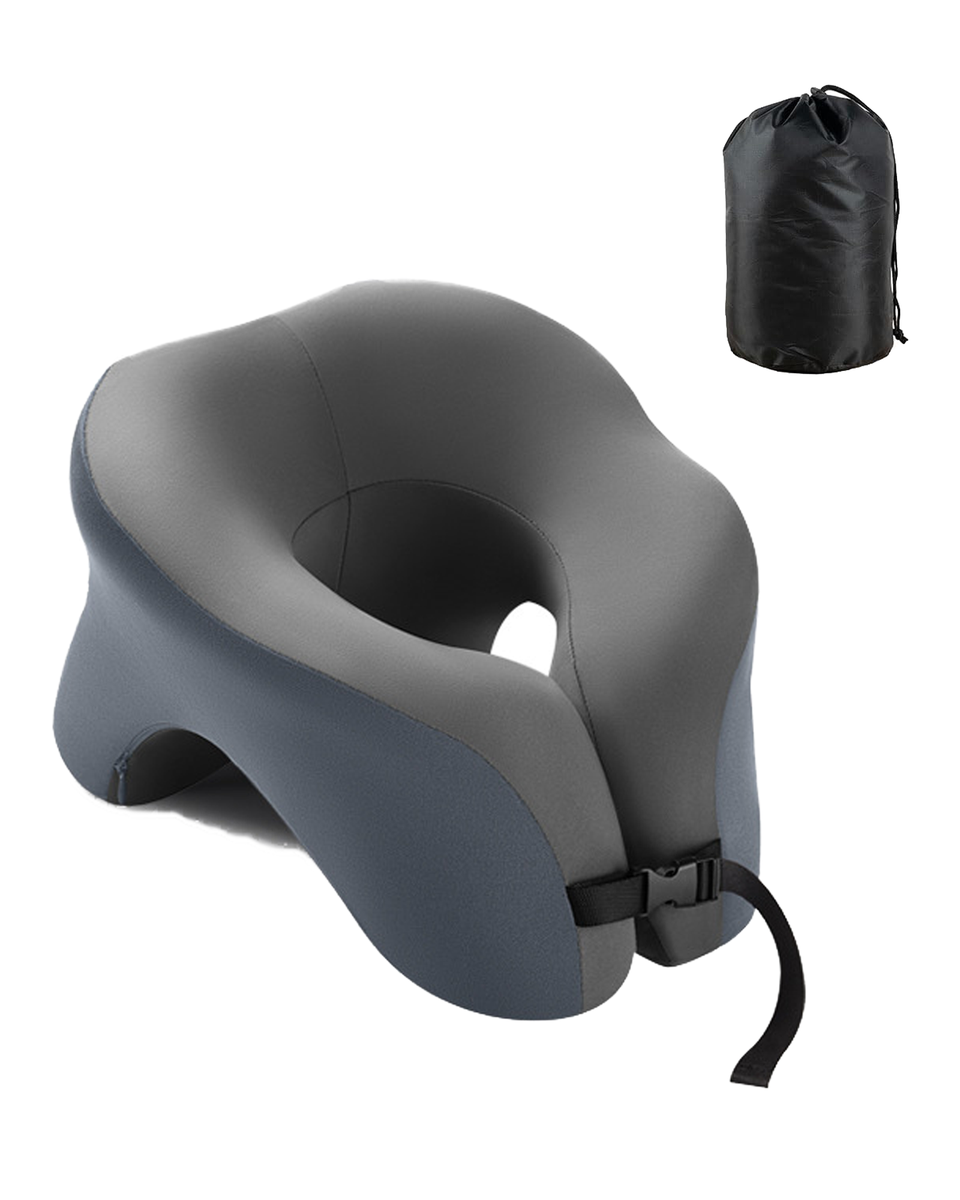 Desk Pillow Soft U Shape Nap Cushion Adjustable Clasp for Travel And Office