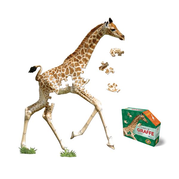 I am Lil' Giraffe Animal - Shaped Jigsaw Puzzle 48 Pieces by Madd Capp