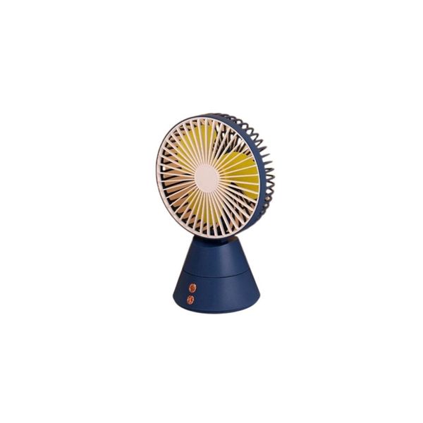 Rechargeable Mini Personal Table Fan Strong Wind And Shaking Head w/ Light