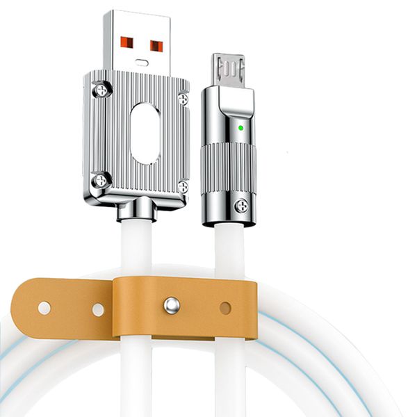 Zinc Alloy 6A TPE Liquid Silicone 120w Phone Charging Cable Data Cable