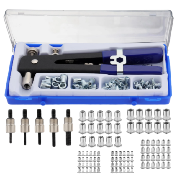 MXZXBXZ 106Pcs Hand Rivet Tool Nut Setter Kit M3/M4/M5/M6/M8 Threaded Tool