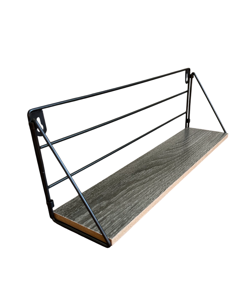 Minimalist Black Metal Wall Shelf