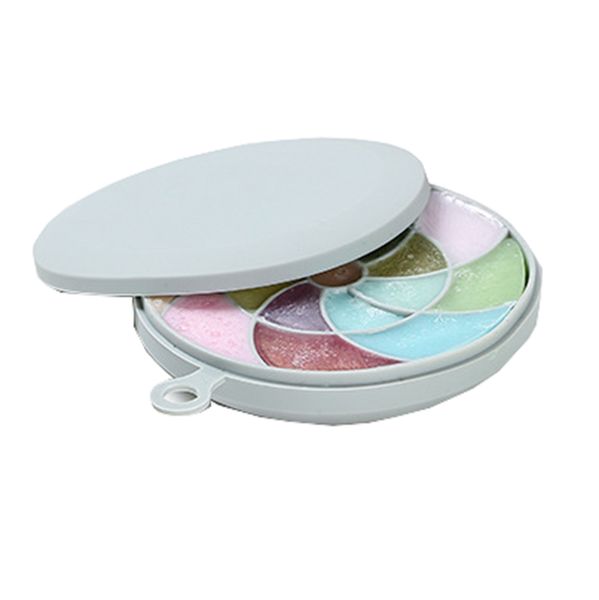 iKids Covered Ice Box Baby Food Silicone Mold Round Blue