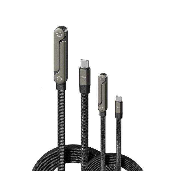 Type-C-240W PD fast charging cable - Invisible charging stand with bracket