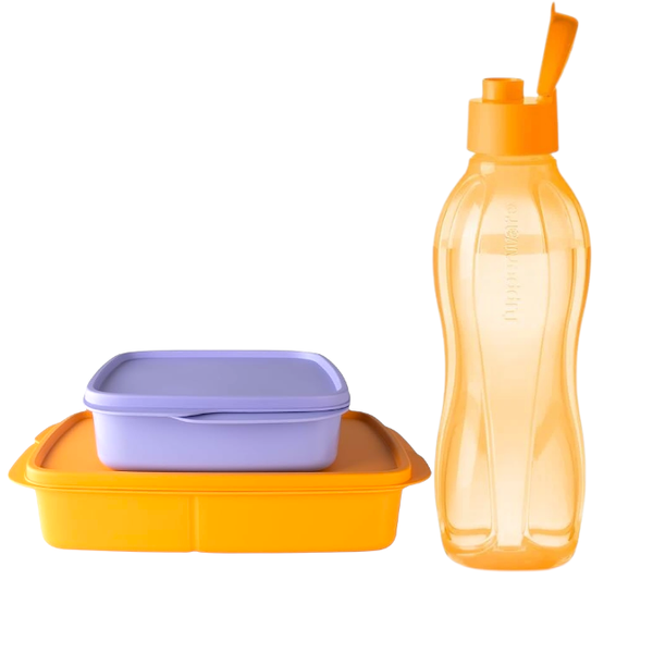 Tupperware Slimline Luncher , 120ml Lunch Inner and 1L Eco Bottle Set
