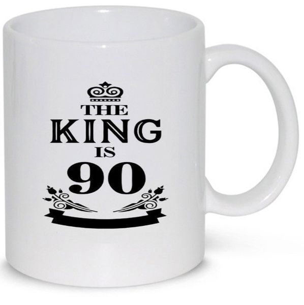 King is 90- Father's day - Christmas - Valentines Mug
