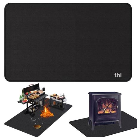 thl 193 x 132cm Under Grill Mats for Outdoor Grill | Double-Sided Fireproof Image