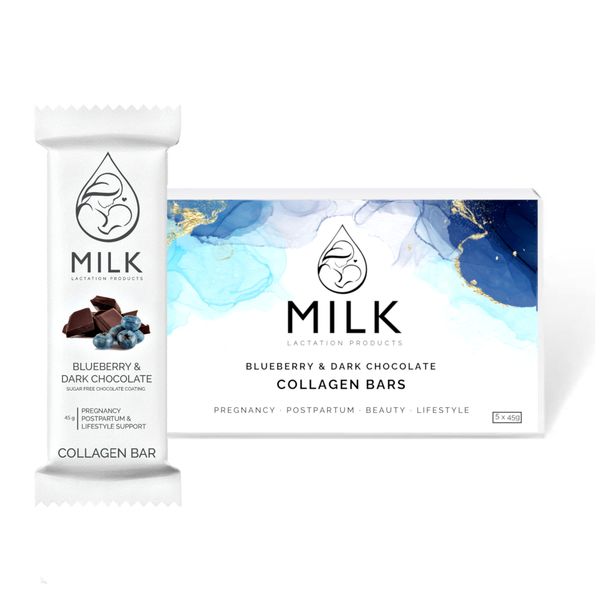 Milk Lactation Products Blueberry &amp; Dark Chocolate Collagen Bars Gift Box
