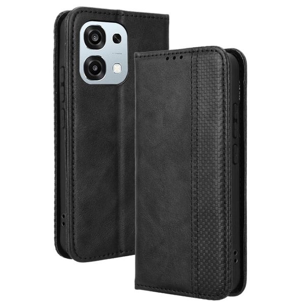 Magnetic Buckle Retro Patterned Leather Case Compatible With Samsung Galaxy S24 Plus
