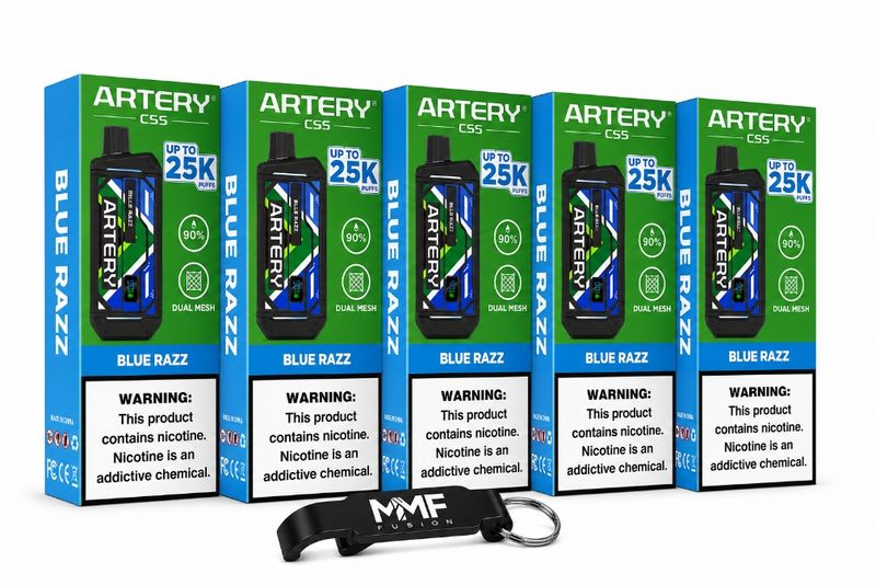 Artery MMF Edition 25000 Puffs Disposable Vapes - Blue Razz (Pack of 5)