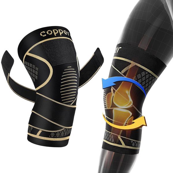 Copper Knee Braces,Knee Compression Sleeve for Knee Pain, Arthritis,ACL