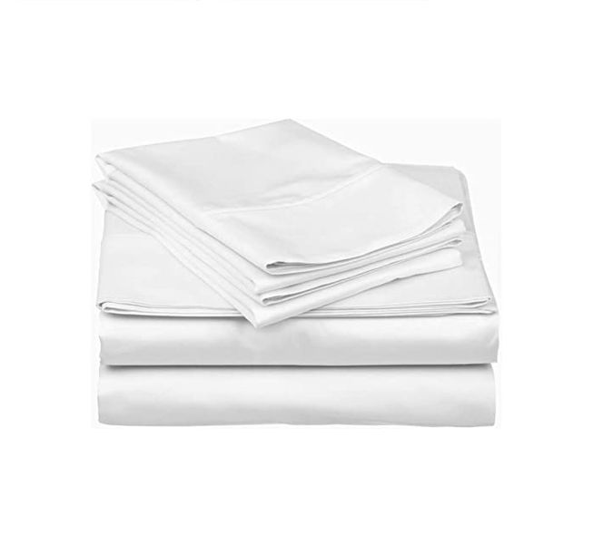 Finest Egyptian Cotton Queen Size Complete Bed Sheet Set - Pure White