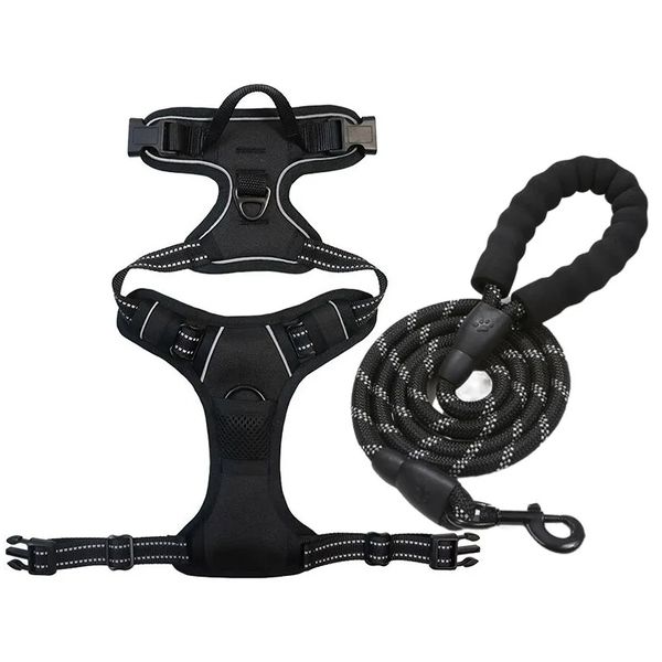 Pet Leash Chest Harness, Thickened Dog Leash, Night Reflective Adjustable