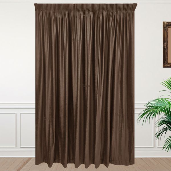 Matoc Designs Curtain - Velvet Dark Red - Lined - Taped