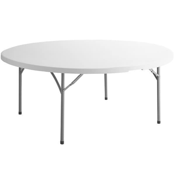 Heavy Duty Round Folding Plastic Table - 1.6m / 1.8m - for Indoor/Outdoor