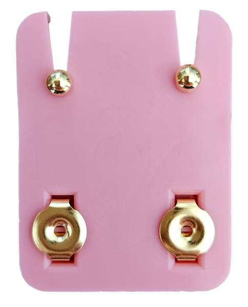 Virtucon 24k Gold Plated Mini Moon Ear Studs