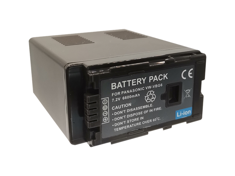 6600mAh Lithium-ion Battery Pack for Panasonic VW-VBG6 / VW-VBG6-K, etc.