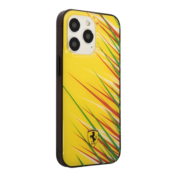 Ferrari iPhone 14 Pro Max Double Layer Case - Yellow
