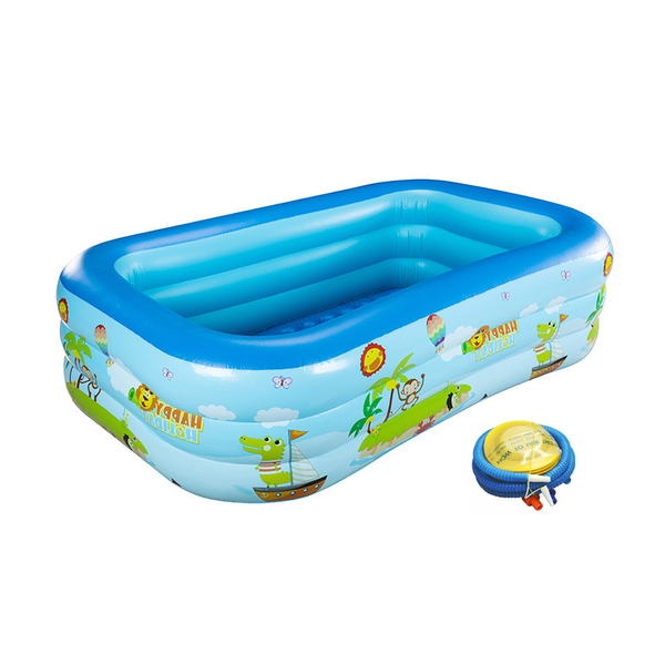 Inflatable Swimming Pool 210x135x60cm Thickened Family Lounge Pool