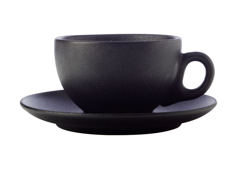 Maxwell and Williams Caviar 250ml Cups and Saucers - Set of 4