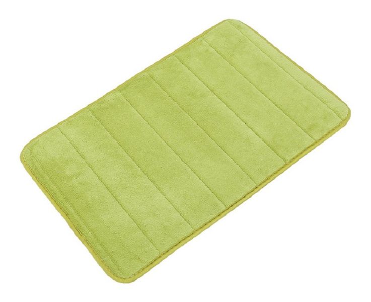 Wonder Towel Luxury Memory Foam Bath Mat Quick Dry Non Slip Light Green XL