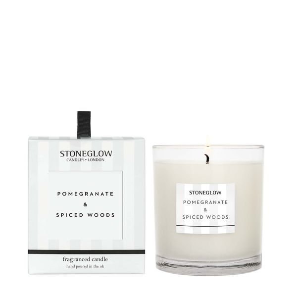 Stoneglow Fragranced Candle - Pomegranate &amp; Spiced Woods