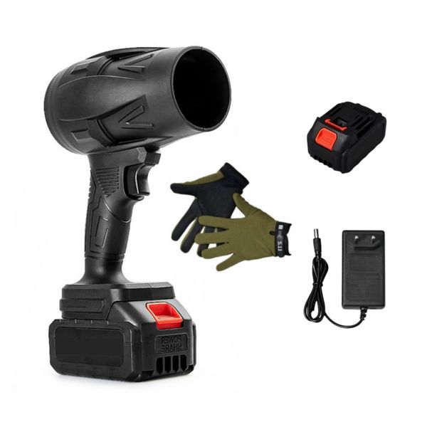 2000RPM Cordless Turbo Jet Blower Kit With Battery &amp; Gloves - Blue