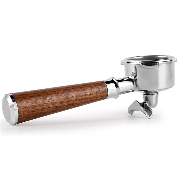 54Mm Espresso Portafilter Double Spout Coffee With And Walnut Handle