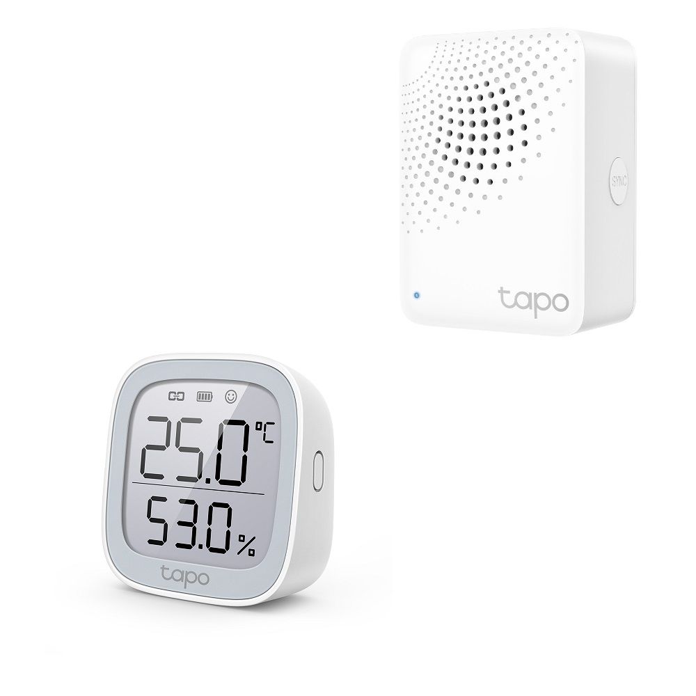 TP-Link Tapo T315 Smart Temperature/Humidity Sensor & Tapo H100 Smart Hub  with Chime