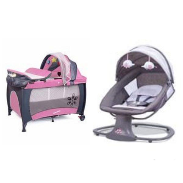Baby Travel Cot With Folding Mattress And 3-in-1 Deluxe Multi-Functional-P