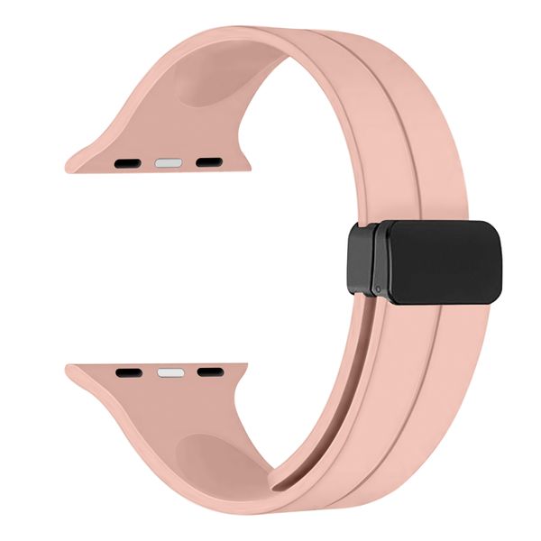 Magnetic Soft Silicone Watch Strap/Band For Apple Watch - 42/44/45/49mm