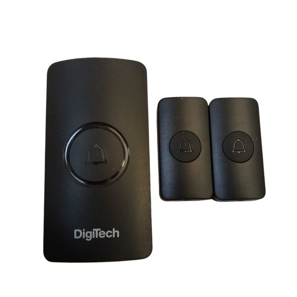 Digitech - Wireless Door chime - 2 Transmitters - Black