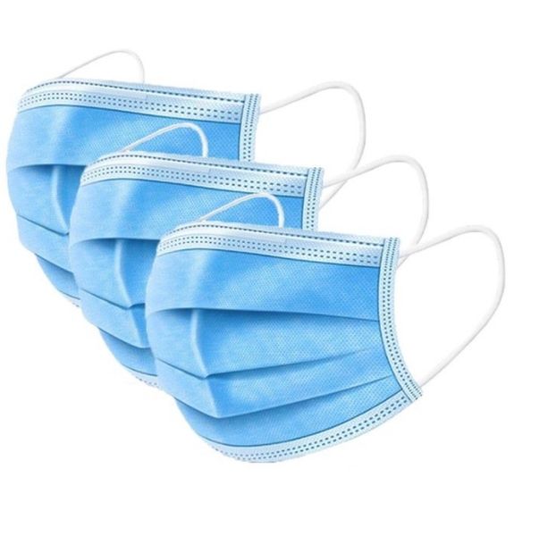 Protective Disposable 3 Ply Face Mask - 200 In a Pack