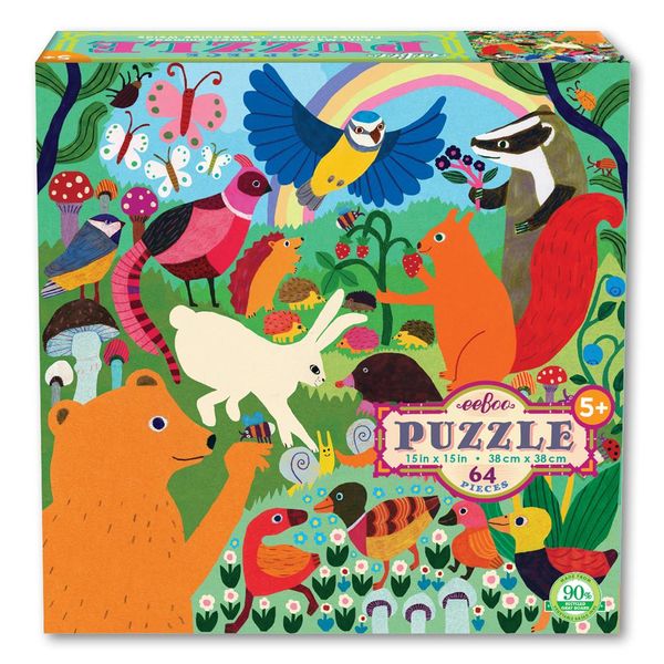 eeBoo Children's Puzzle - Busy Meadow: 64 Pieces