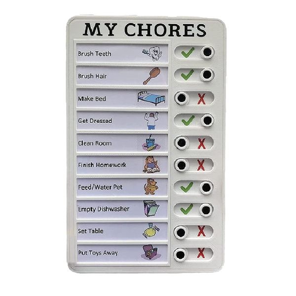 My Chores Memo Plastic Board, Detachable and Reusable for Check Items Form