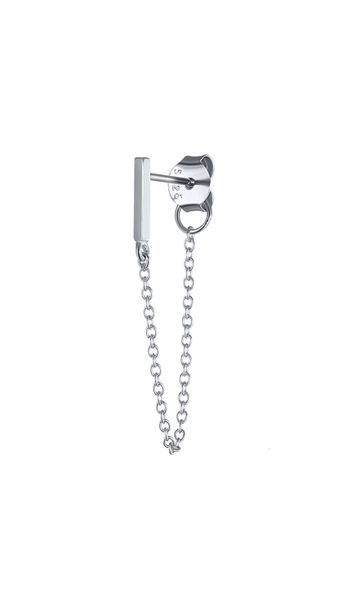 S925 Rectangle Chain Earring - Gift